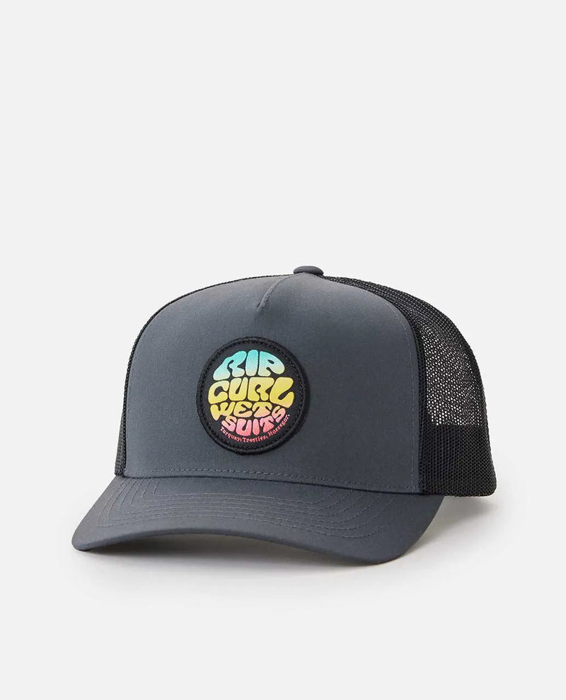 Load image into Gallery viewer, Rip Curl Men&#39;s Wetsuit Icon Trucker Cap Washed Black 1CHMHE-8264
