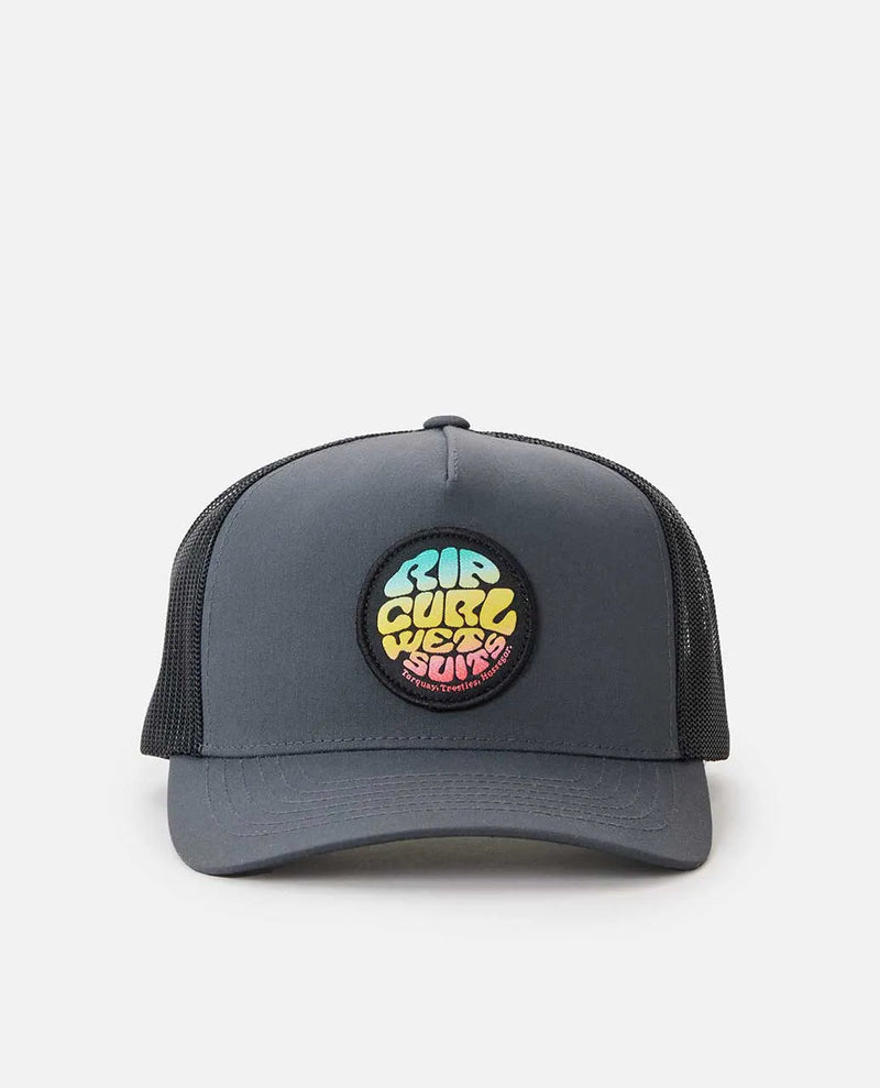Load image into Gallery viewer, Rip Curl Men&#39;s Wetsuit Icon Trucker Cap Washed Black 1CHMHE-8264
