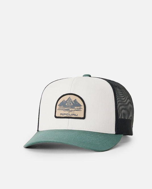 Rip Curl Men's Custom Curve Trucker Cap Bone/Aloe 1FMMHE-2863