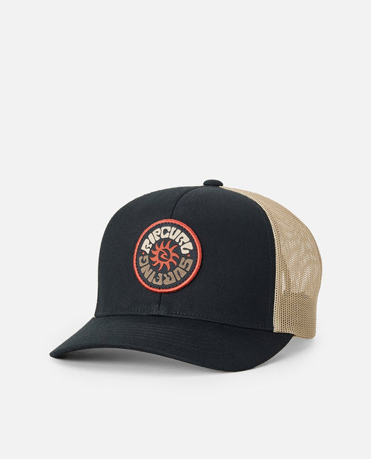 Rip Curl Men's Custom Curve Trucker Cap Black/Khaki 1FMMHE-2864