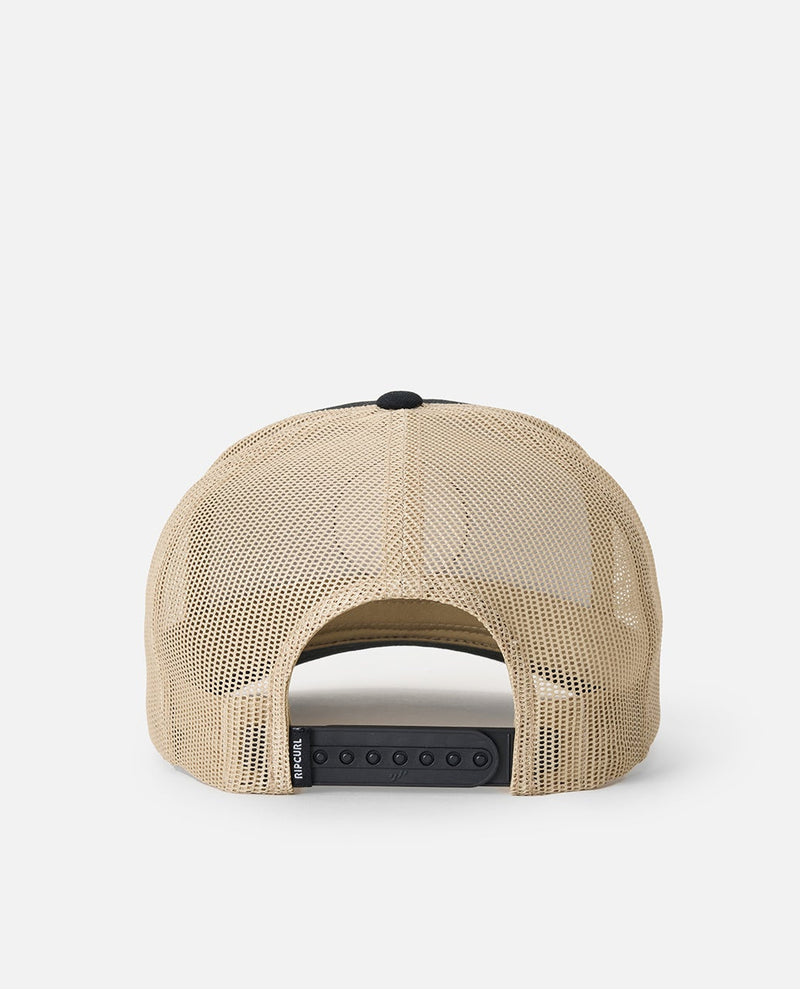 Load image into Gallery viewer, Rip Curl Men's Custom Curve Trucker Cap Black/Khaki 1FMMHE-2864
