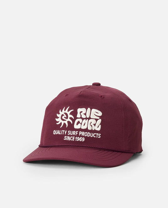 Rip Curl Unisex Pacific Rinse Flexfit Snapback Cap Burgundy 1JGMHE_0043