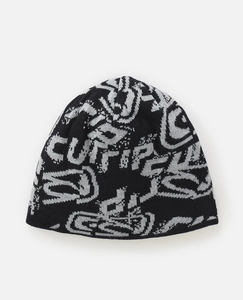 Load image into Gallery viewer, Rip Curl Unisex Archive Revo Skull Beanie Black/Grey 1KMMHE-0097
