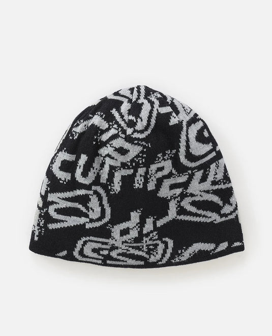 Rip Curl Unisex Archive Revo Skull Beanie Black/Grey 1KMMHE-0097