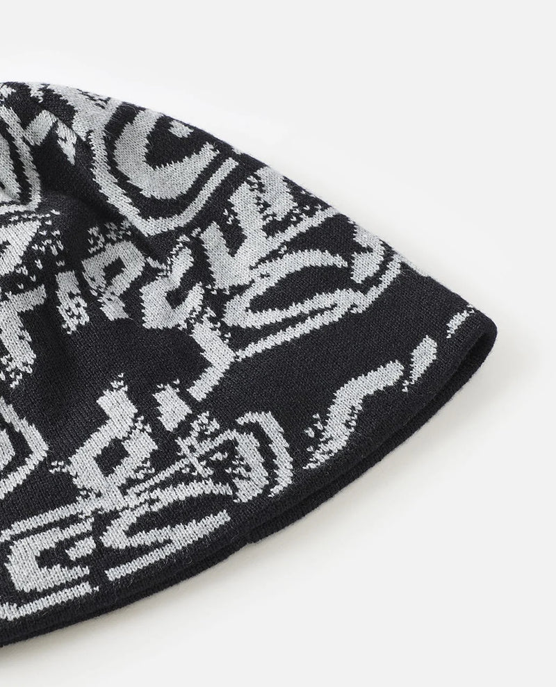 Load image into Gallery viewer, Rip Curl Unisex Archive Revo Skull Beanie Black/Grey 1KMMHE-0097

