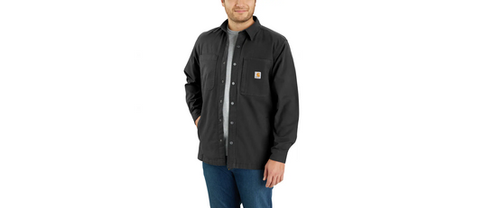 Carhartt Men's Rigby Relaxed Shirt Jac Jacket Black 105532-N04