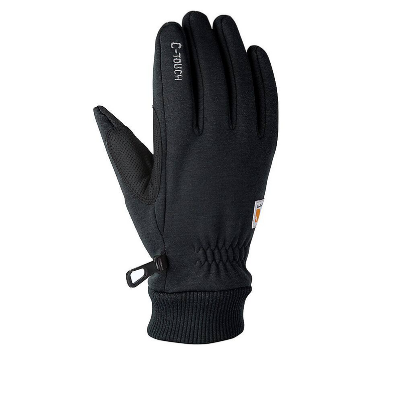 Load image into Gallery viewer, Carhartt Men's Wind Fighter Thermal-Lined Fleece Touch-Sensitive Knit Cuff Glove Black A622-BLK
