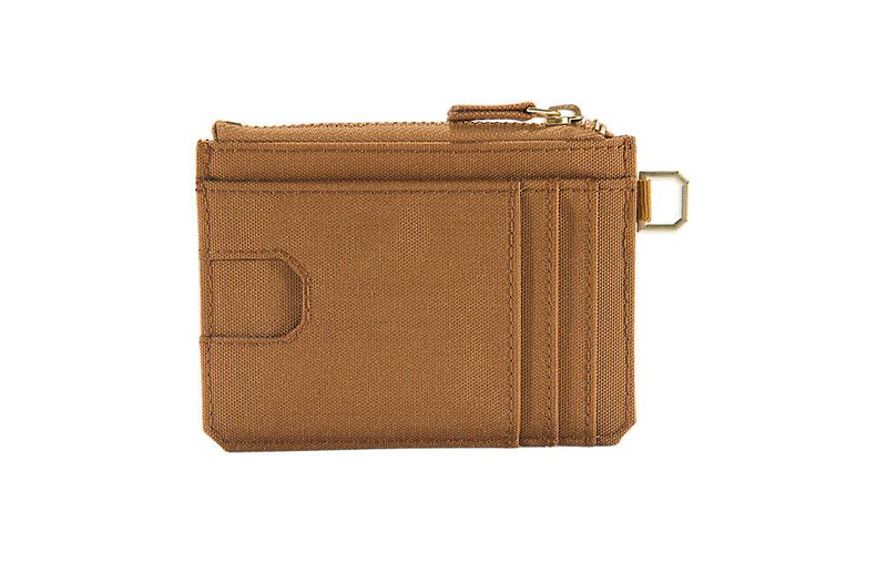 Load image into Gallery viewer, Carhartt Unisex Nylon Duck Zip Card Keeper Wallet Brown 801977-211
