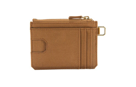 Carhartt Unisex Nylon Duck Zip Card Keeper Wallet Brown 801977-211