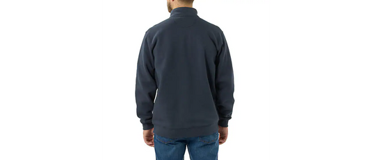 Carhartt Men's Loose Fit Midweight Quarter-Zip Mock-Neck Sweatshirt Navy 105294-472
