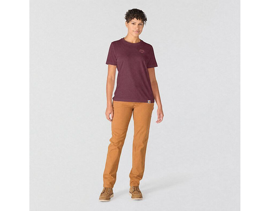 Carhartt Women's Irvine Relaxed Heritage Heart T-Shirt Deep Cherrywood 107534-RF2