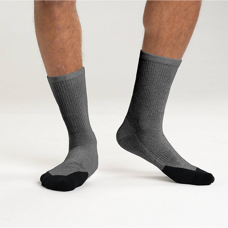 Load image into Gallery viewer, Carhartt Men's Force Midweight Logo Short Crew Sock 3 Pairs Carbon Heather SS9933M-CHR
