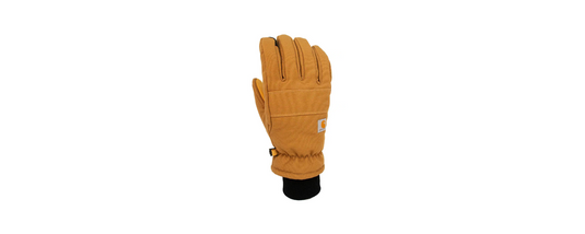 Carhartt Women's Insulated Duck/Synthetic Leather Knit Cuff Gloves Brown GL0781W-BROWN
