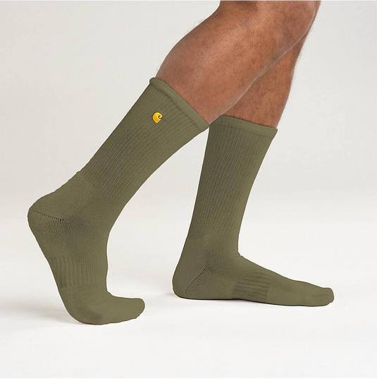 Carhartt Men's Force Midweight Crew Sock 2-Pack Green Olive SC2252M-GRO