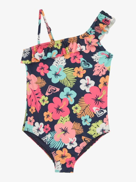 Roxy Kids' Morning Flower One Piece Swimsuit (2-7 Years) Μood Ιndigo Μorning Flowers Tw ERLX103129-BSP6