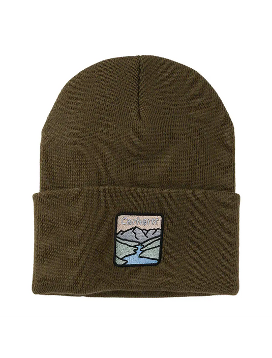 Carhartt Unisex River Cuffed Beanie Burnished Logs 107706-GN6