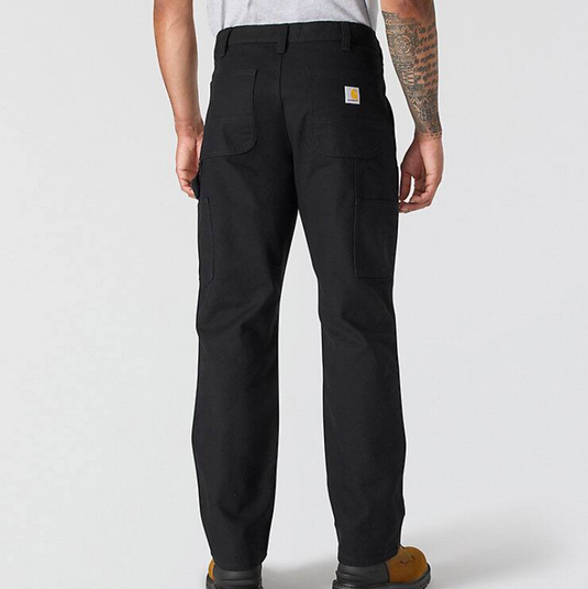 Carhartt Men's Relaxed Straight Rugged Flex Duck Double-Front Dungaree Black 103334-BLK