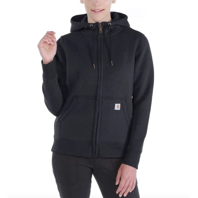 Carhartt Womens' Relaxed Fit Midweight Full-Zip Sweatshirt Black 102788-001