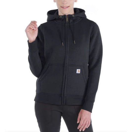 Carhartt Womens' Relaxed Fit Midweight Full-Zip Sweatshirt Black 102788-001