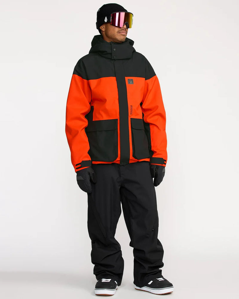 Load image into Gallery viewer, Volcom Men&#39;s Kleveland Snow Jacket Orange Shock G0652607-OSH

