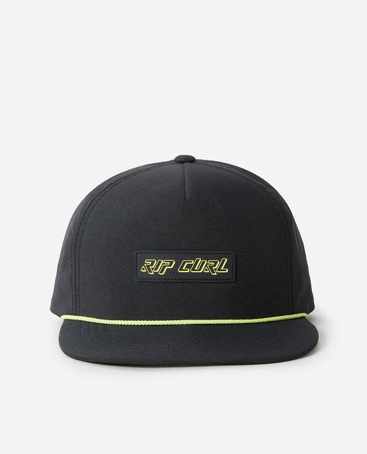 Rip Curl Men's Quick Dry Snap Back Cap Black/Lime 1CPMHE-1288