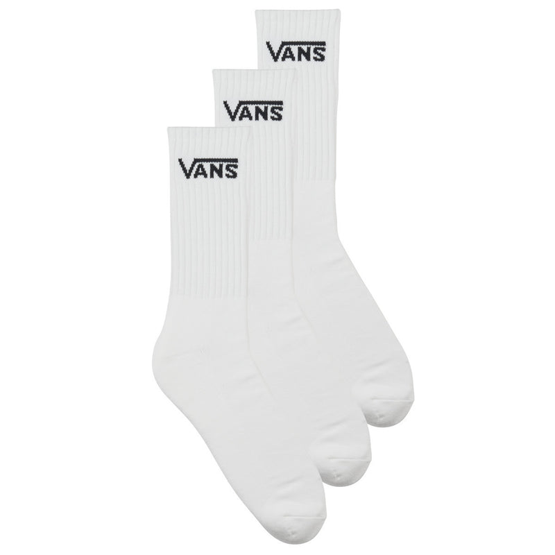 Vans Unisex Classic Crew Socks (3 Pairs) White VN000QBVWHT