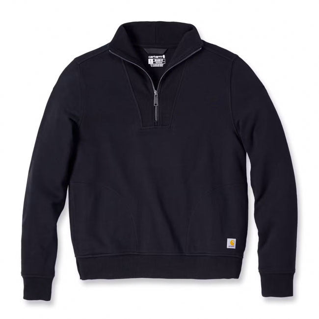 Load image into Gallery viewer, Carhartt Womens&#39; Relaxed Fit Midweight Half-Zip Sweatshirt Black 106451-N04
