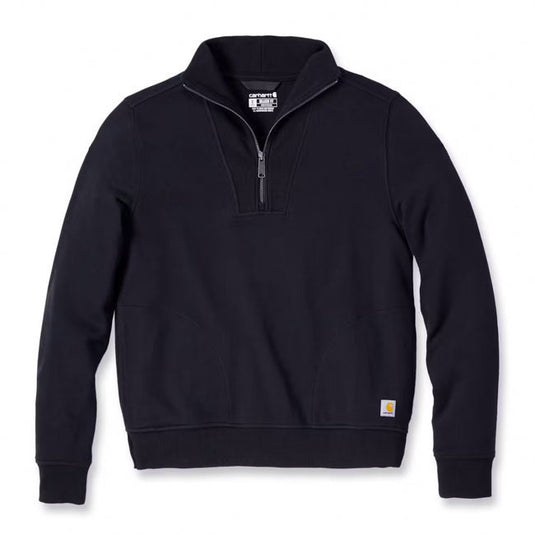 Carhartt Womens' Relaxed Fit Midweight Half-Zip Sweatshirt Black 106451-N04