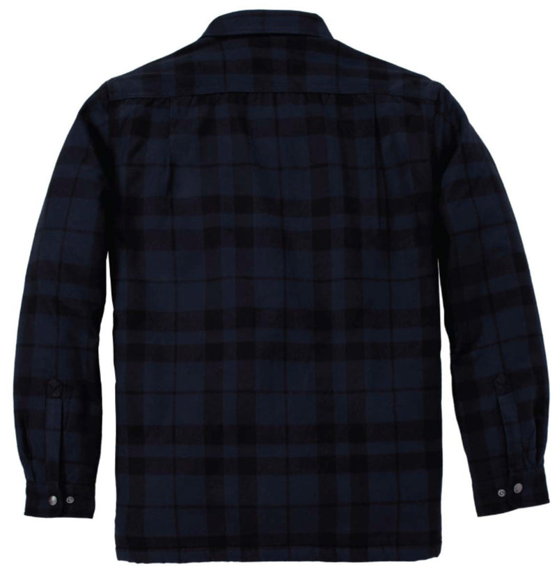 Load image into Gallery viewer, Carhartt Mens&#39; Relaxed Fit Flannel Sherpa-Lined Shirt Jacket Navy 107017-I26
