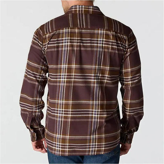 Carhartt Mens' Rugged Flex™ Relaxed Fit Midweight Flannel Long-Sleeve Plaid Shirt Dark Sepia 107010-BB3