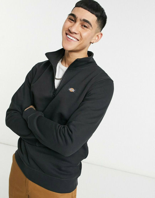 Dickies Men's Oakport Quarter Zip Sweatshirt Black DK0A4XD4BLK