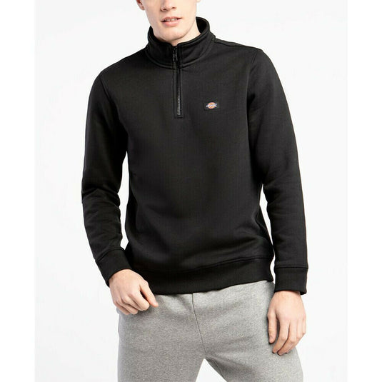 Dickies Men's Oakport Quarter Zip Sweatshirt Black DK0A4XD4BLK