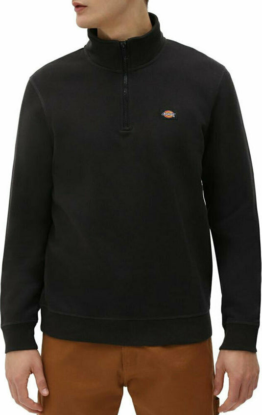 Dickies Men's Oakport Quarter Zip Sweatshirt Black DK0A4XD4BLK