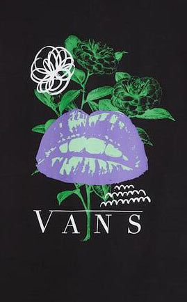 Load image into Gallery viewer, Vans Women&#39;s Talk Talk T-Shirt Black VN000RDDBLK

