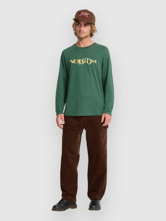 Load image into Gallery viewer, Volcom Men&#39;s Skidder Long Sleeve T-shirt Vineyard Green A3632550-VYG
