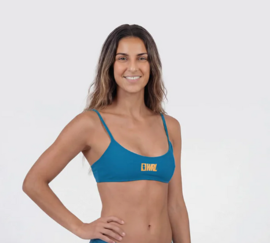 We Ride Local Women's Oahu Brazil Bikini Top Blue FBTO_SS25