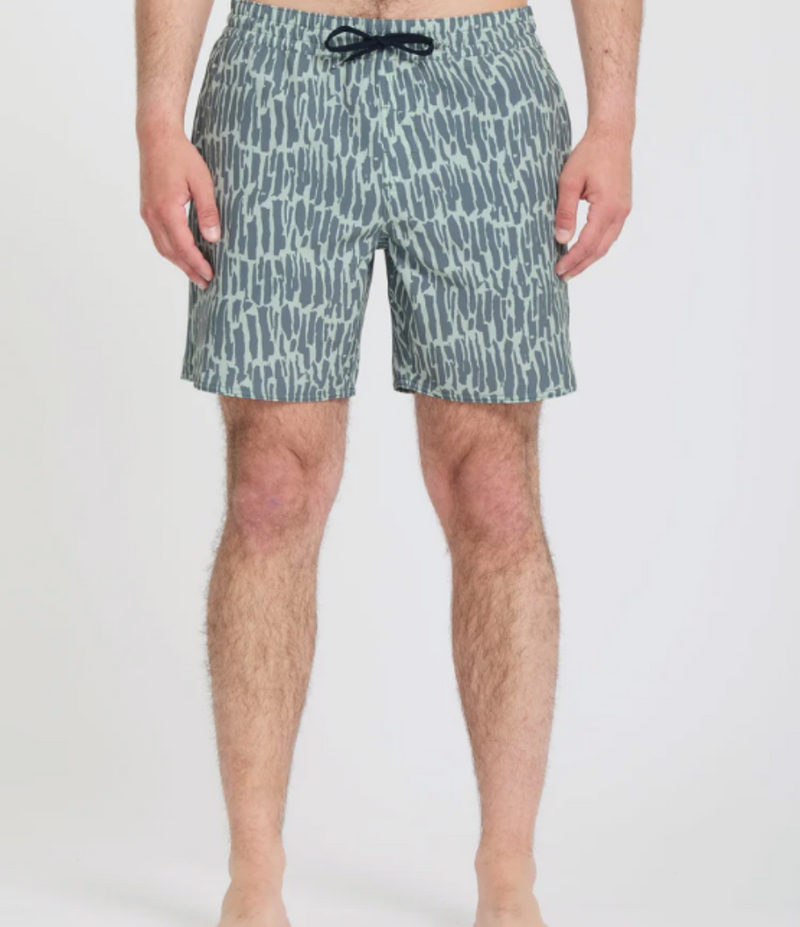 Load image into Gallery viewer, Volcom Men's Melange Trunk 17" Boardshort Tradewinds A2512613_TWD

