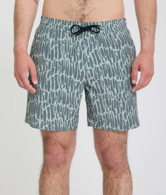 Volcom Men's Melange Trunk 17" Boardshort Tradewinds A2512613_TWD