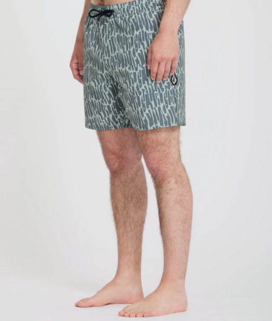 Volcom Men's Melange Trunk 17" Boardshort Tradewinds A2512613_TWD