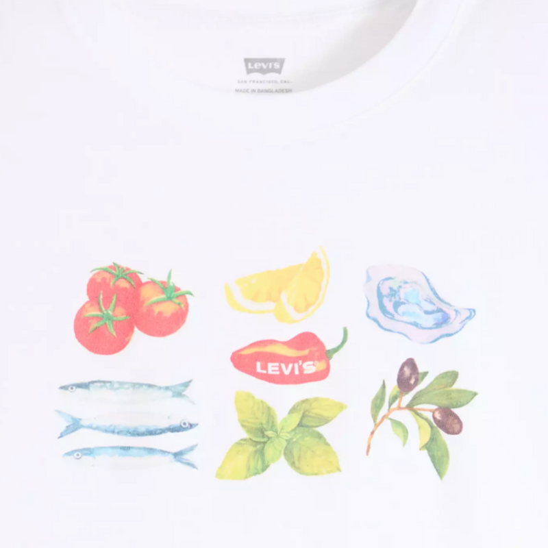 Load image into Gallery viewer, Levi's Women's Graphic Boxy Tank Top Fruit Grid Bright White - White 001MW0019
