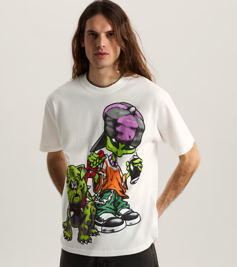 Load image into Gallery viewer, Vans Men's Wreckpack Alien Dog T-Shirt White VN000S1KWHT
