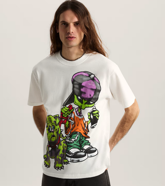 Vans Men's Wreckpack Alien Dog T-Shirt White VN000S1KWHT