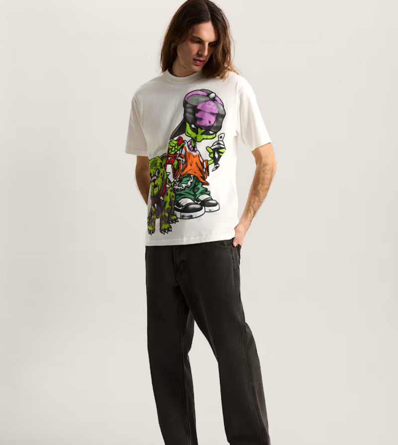 Load image into Gallery viewer, Vans Men's Wreckpack Alien Dog T-Shirt White VN000S1KWHT

