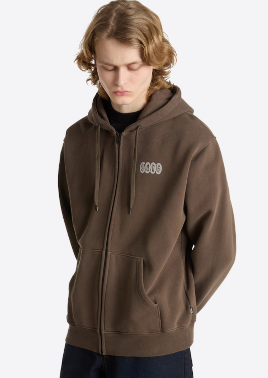 Vans Men's Earthbound Loose Fit Full Zip Hoodie Coal Brown VN000RDCEMP
