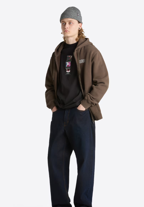 Load image into Gallery viewer, Vans Men's Earthbound Loose Fit Full Zip Hoodie Coal Brown VN000RDCEMP
