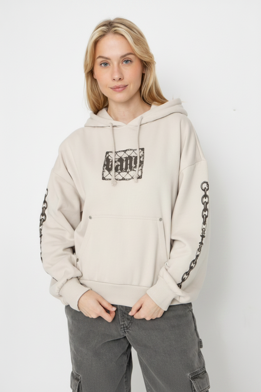 Vans Women's After Dark Retro Hoodie Taupe Mist VN000Q39EN91