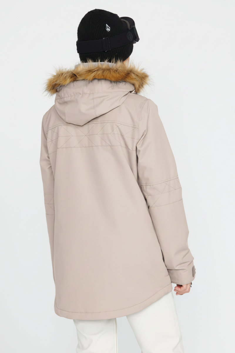 Load image into Gallery viewer, Volcom Women's Fawn Insulated Snow Jacket Sand H0452308
