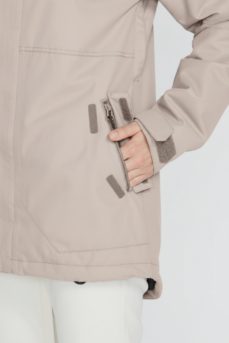 Load image into Gallery viewer, Volcom Women's Fawn Insulated Snow Jacket Sand H0452308

