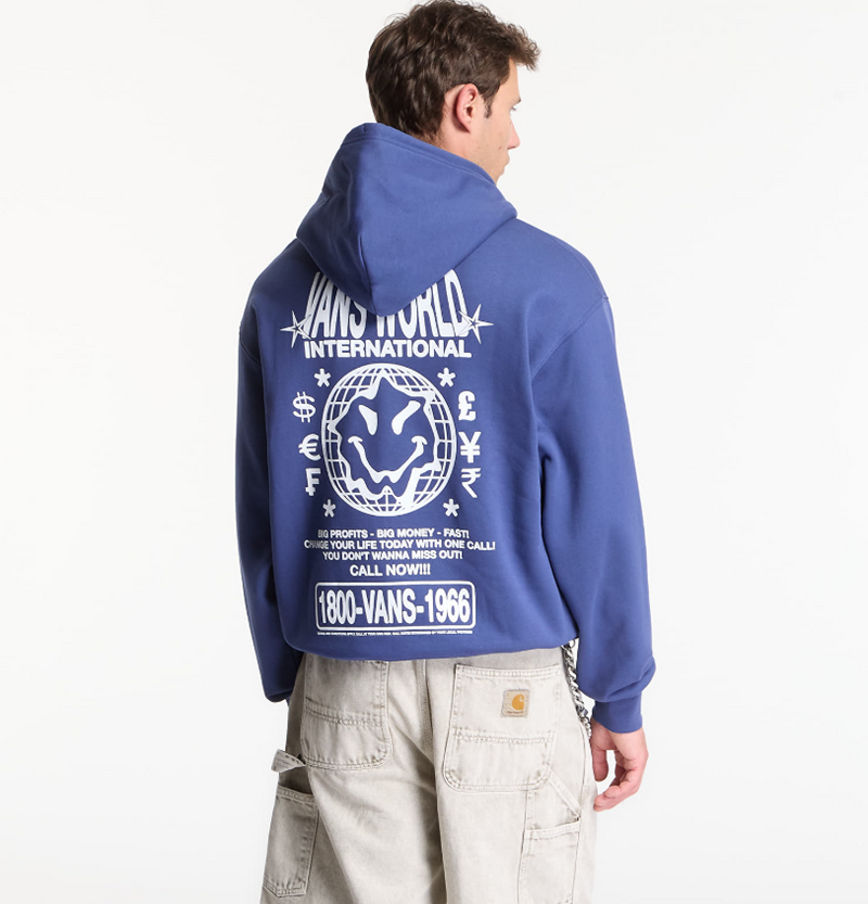 Load image into Gallery viewer, Van's Men's World Intl Pullover True Navy VN0010GH5TU
