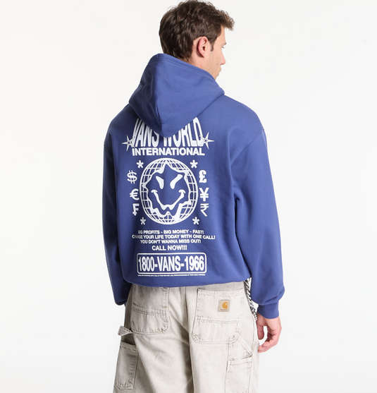 Van's Men's World Intl Pullover True Navy VN0010GH5TU